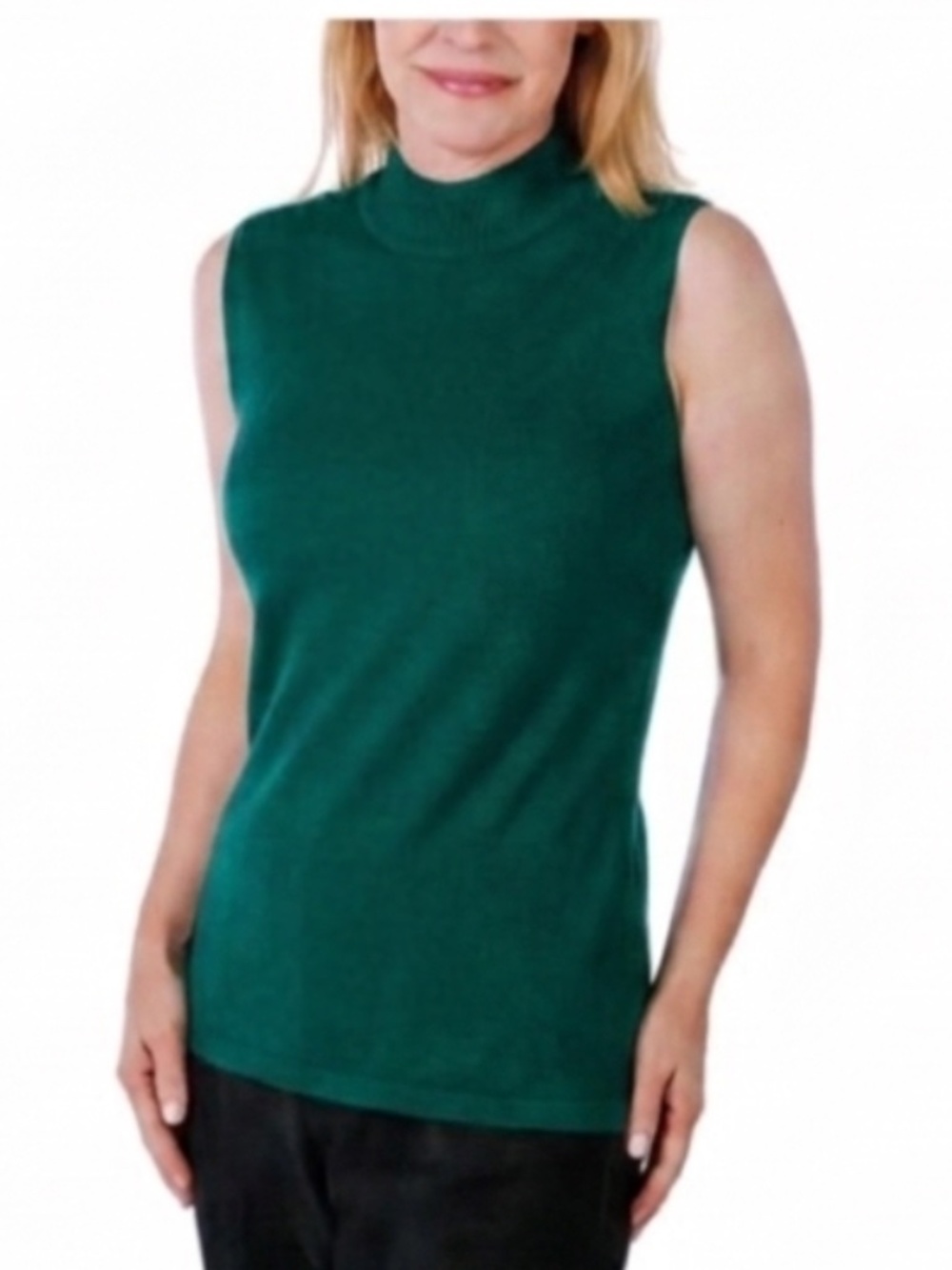 Joan Rivers Mock Neck Sleeveless Sweater Tank / Shell